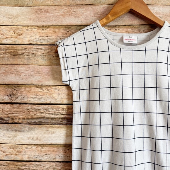 Hanna Andersson Girls Gray Plaid Grid Print Drop Waist Dress Size 130 US 8 - Picture 2 of 10